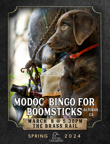 Event Bingo for Boomsticks in Modoc County 2024