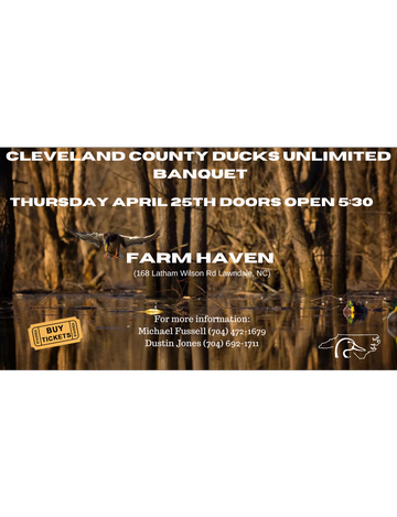 Event Cleveland County Ducks Unlimited Dinner
