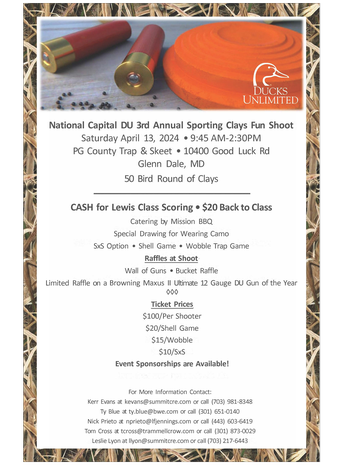 Event National Capital DU 3rd Annual Sporting Clays Tournament