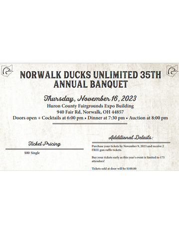 Event Norwalk Ducks Unlimited Banquet