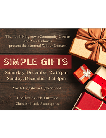 Event North Kingstown Community Chorus Winter Concert 2023, "Simple Gifts"