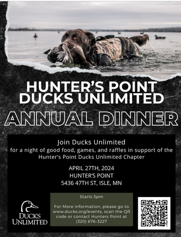 Event Hunters Point DU Banquet (Isle, MN)