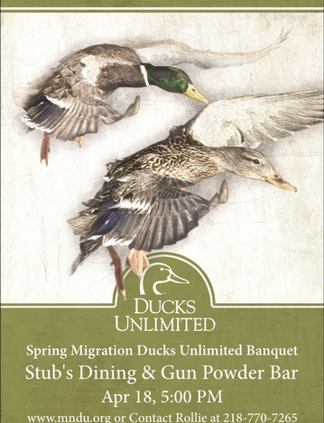 Event Ducks Unlimited Spring Migration 2024 Banquet (Battle Lake)