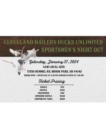 Event Cleveland Hailers Sportsman's Night Out