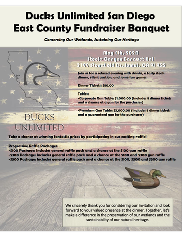 Event East County Ducks Unlimited Event
