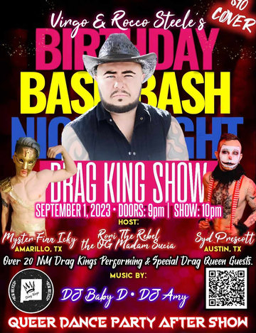 Event NM Drag Kings Present: Virgo Drag King Birthday Show for Rocco Steele! 