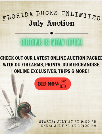 Event Florida Ducks Unlimited July Auction 