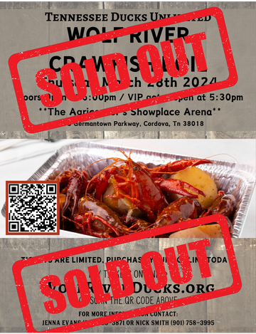 Event SOLD OUT !!! Wolf River Crawfish Boil 