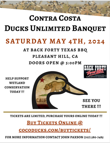 Event Contra Costa County Ducks Unlimited 2024 Banquet