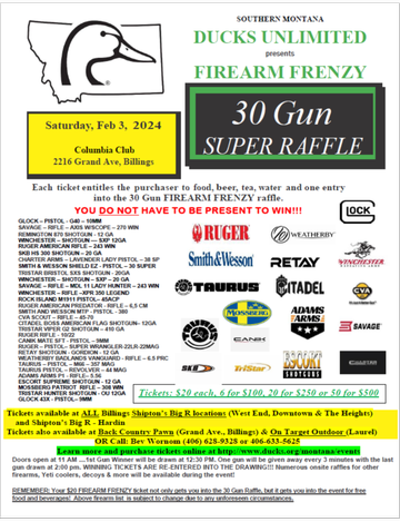 Event Southern Montana Firearm Frenzy