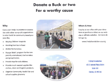 Event Donate A Buck or Two