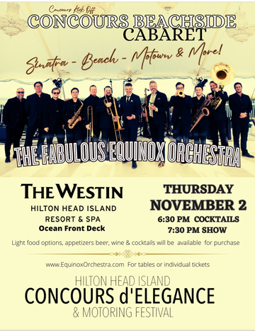 Event Concours’ Beachside Cabaret with the Fabulous Equinox Orchestra