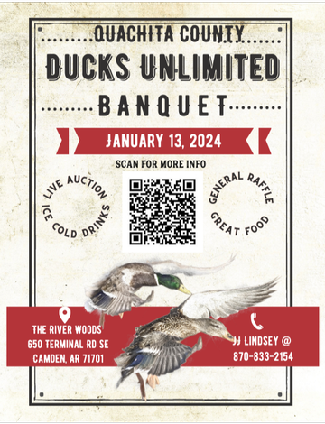 Event Ouachita County DU Membership Banquet - Camden