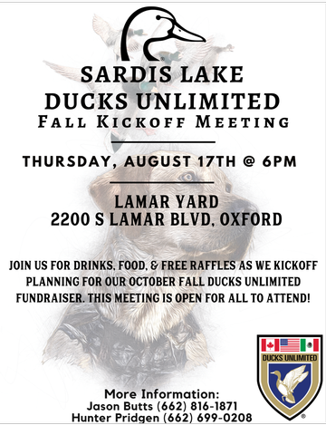 Event Sardis Lake Ducks Unlimited Kickoff Party