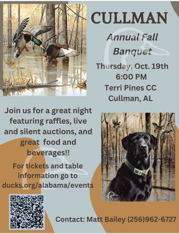 Event Cullman Ducks Unlimited Dinner and Auction