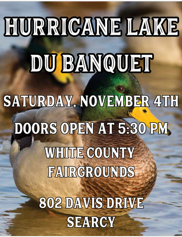 Event Hurricane Lake DU 43rd Annual Membership Banquet - Searcy