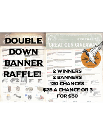 Event Double Down Banner Raffle 