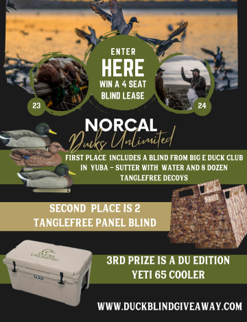 Event Blind Lease Giveaway in Yuba Sutter - Drawing Oct 7th
