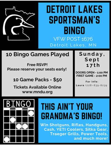 Event Detroit Lakes Sportsman's Bingo!