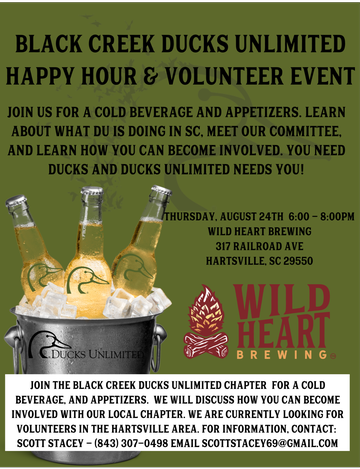 Event Black Creek Ducks Unlimited Happy Hour & Volunteer Event