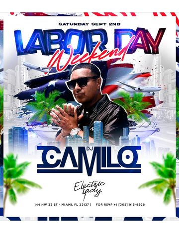 Event Labor Day Weekend 2023 DJ Camilo Live At Electric Lady