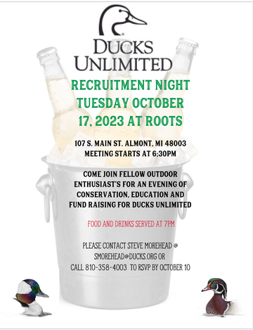 Event Ducks Unlimited, Almont Chapter Recruitment Night