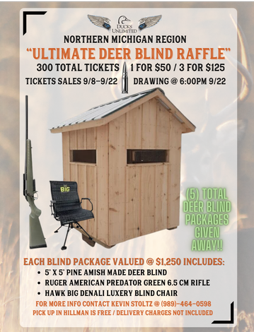 Event Northern Michigan DU "Ultimate Deer Blind Raffle"