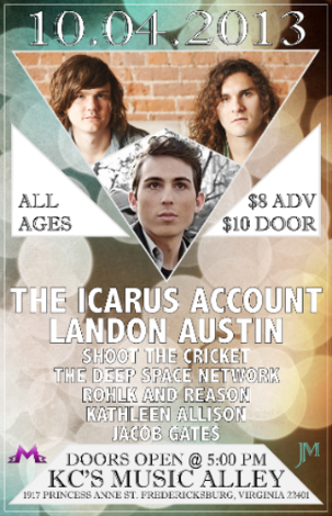 Event 10-4 The Icarus Account LIVE at KC's Music Alley