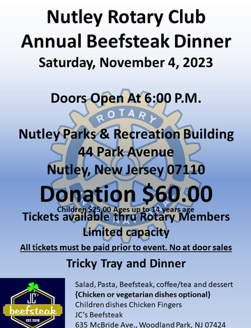 Event Nutley Rotary Beefsteak 2023