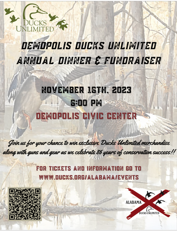 Event Demopolis Ducks Unlimited Annual Dinner