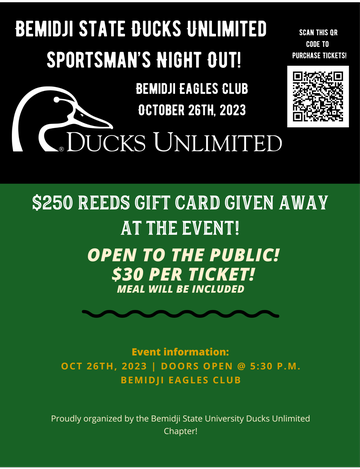 Event Bemidji State University Sportsman's Night Out! Open to the Public!