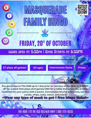 Event Masquerade Family Bingo