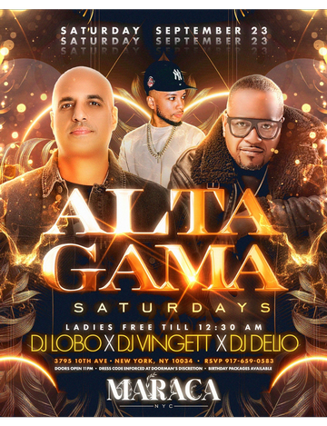 Event Alta Gama Saturdays DJ Lobo Live At Maraca NYC