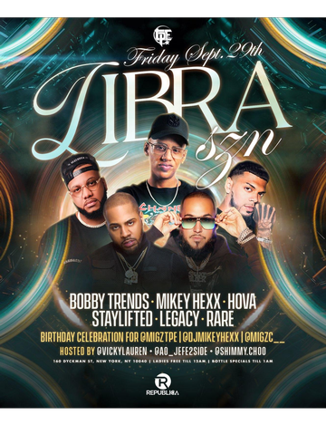 Event All Libra Affair DJ Bobby Trends Live At Republica