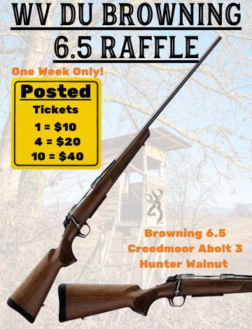 Event WV DU Browning 6.5 Creedmoor Raffle