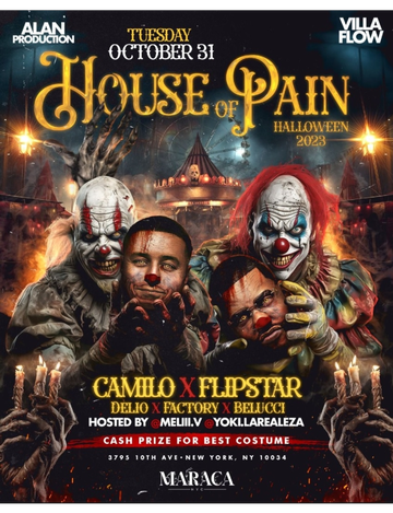 Event House of Pain Halloween 2023 DJ Camilo Live At Maraca NYC