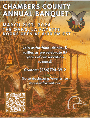 Event Chambers County Ducks Unlimited Annual Banquet