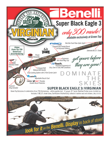 Event Green Top Sporting Goods "Virginian #1 Matching Pair" SBE3 Raffle