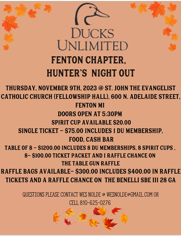 Event Fenton Chapter DU Dinner