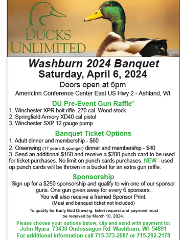 Event Washburn Ducks Unlimited Banquet