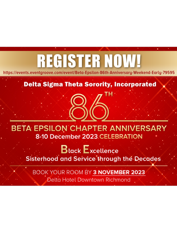 Event None BE Deltas ONLY come Celebrate Beta Epsilon’s 86th Anniversary