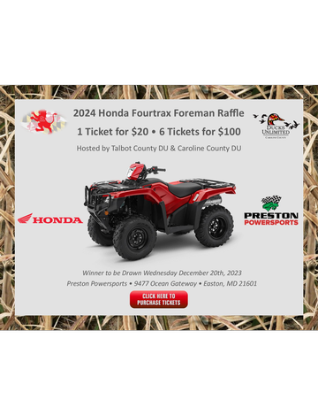 Event 2024 Honda Fourtrax Foreman ATV Online Raffle 