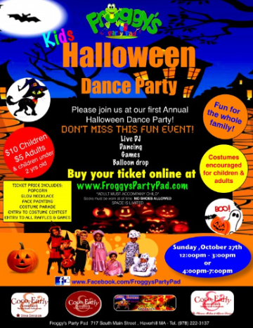 Event Froggy's Party Pad Kids Halloween Dance Party!
