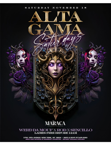Event Alta Gama Saturdays At Maraca NYC