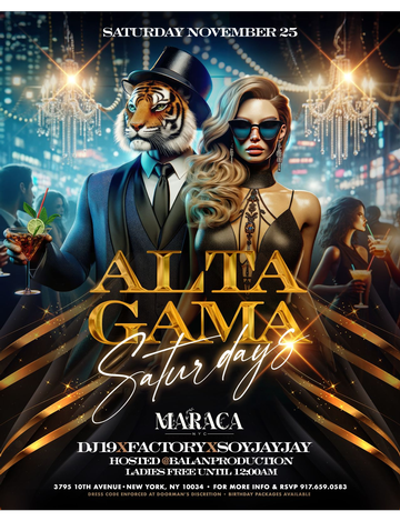 Event Alta Gama Saturdays Thanksgiving Hangover At Maraca NYC