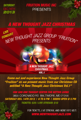 Event New Thought Jazz Christmas Concert SAT. DEC. 28th!