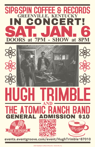 Event Hugh Trimble & The Atomic Ranch Band Live @ Sip&Spin