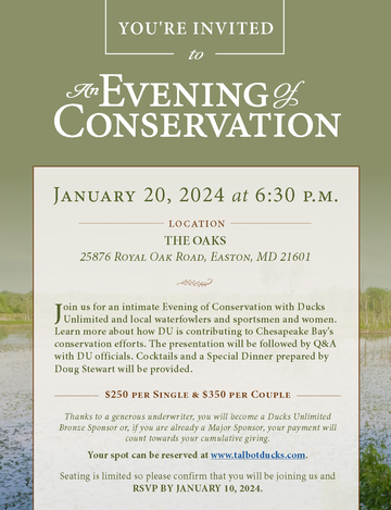 Event Evening of Conservation at The Oaks