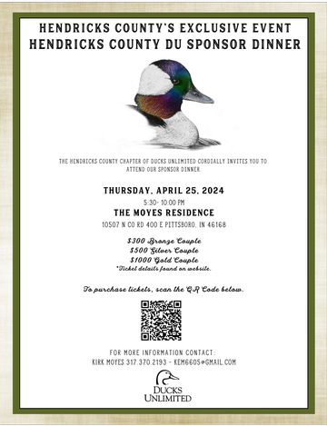 Event Hendricks County Ducks Unlimited Sponsor Dinner