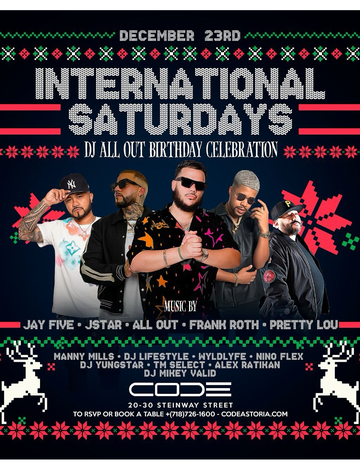 Event International Saturdays Pre Christmas Edition At Code Astoria